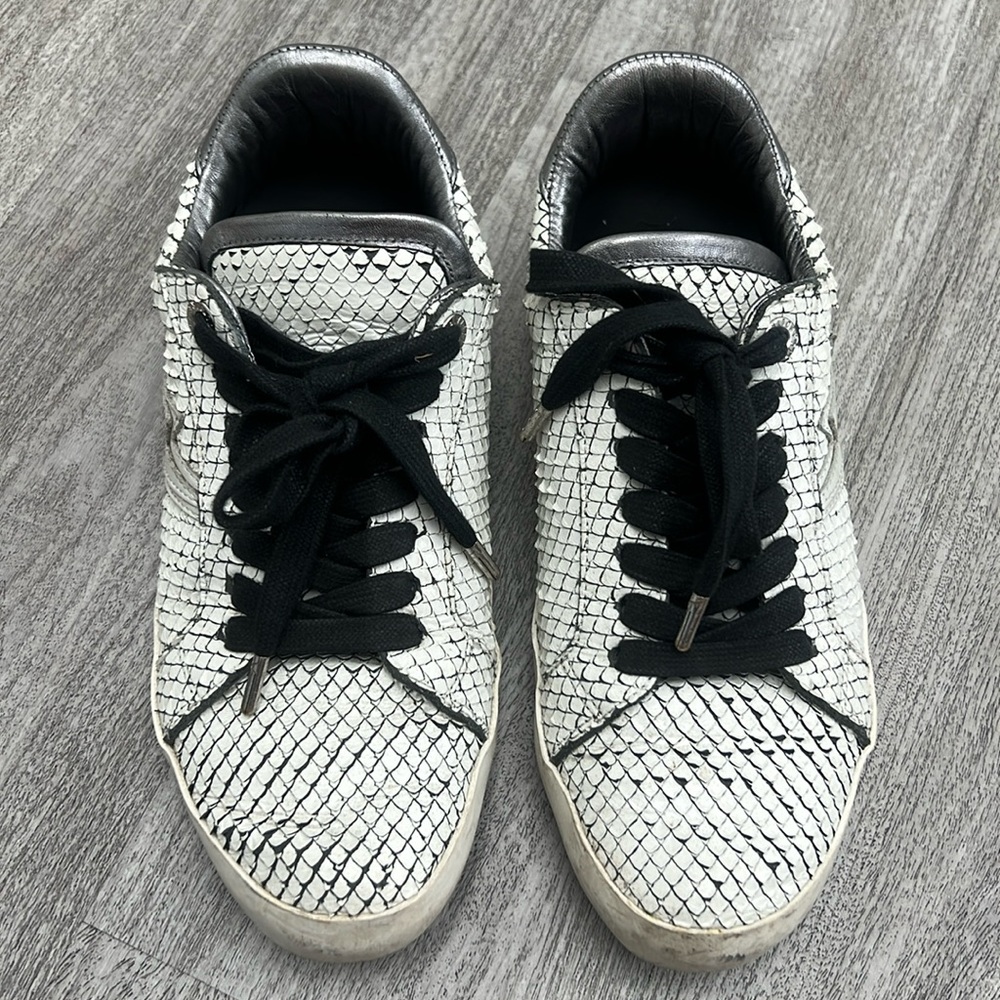 Zadig & Voltaire Leather Lightning Bolt Gym Shoe